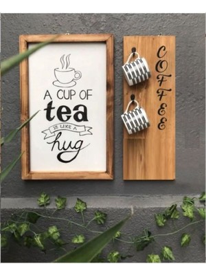 Yeşil Duvar Dekoru, Kahve Köşesi Için Şık ve Sıcak Atmosfer Yaratır