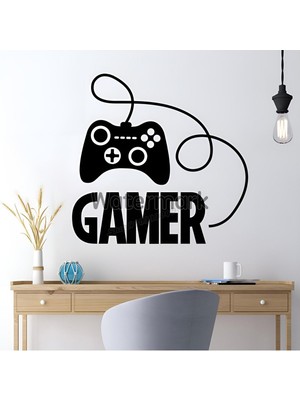 Siyah Mdf Gamer Duvar Yazısı, Odalarınıza Şıklık Katacak Dekorasyon Parçası