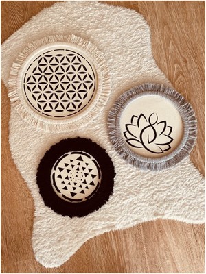 Aylak Şeyler Üçlü Dönüşüm Seti: Yaşam Çiçeği, Sri Yantra ve Lotus Simgesi