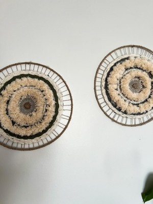 Haki Renkli Oval Makrome Duvar Dekoru, Şık ve Doğal Tasarım