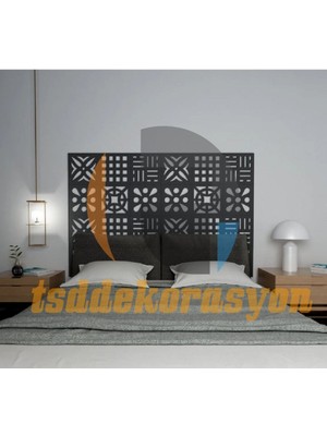 6'lı Ahşap Duvar Paneli, Siyah, Dekoratif ve Şık Tasarım
