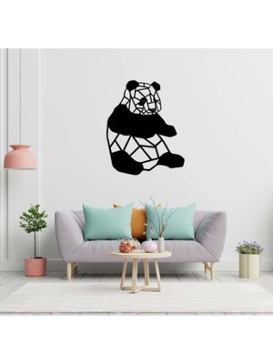 Siyah Panda Duvar Dekoru, Şık ve Sevimli Ev Dekorasyonu Için Ideal Seçenek