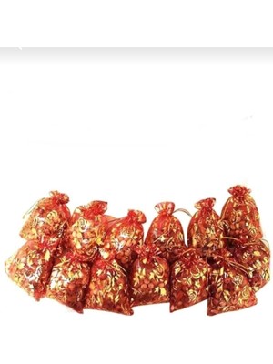 Kırmızı Renkli Çerez Kesesi 100 Adet, Şık ve Kullanışlı Paketleme Malzemesi