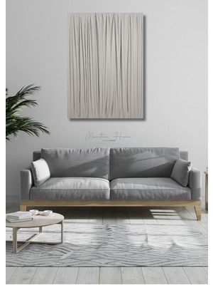 El Yapımı 3D Dokulu Alçı Duvar Tablosu, Şık ve Modern Dekoratif Parça