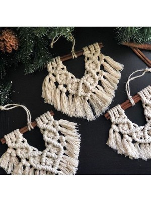 El Örmesi Makrome Duvar Süsü Bej Dekorasyon Tarzı