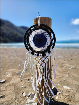 El Yapımı Bohem Makrome Rüya Kapanı, Dekoratif ve Etnik Duvar Süsü