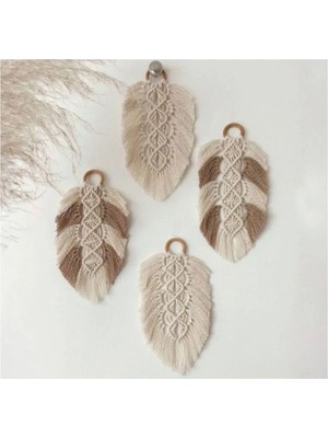 Ekru Makrome Duvar Dekoru, Şık ve Doğal Ev Dekorasyonu