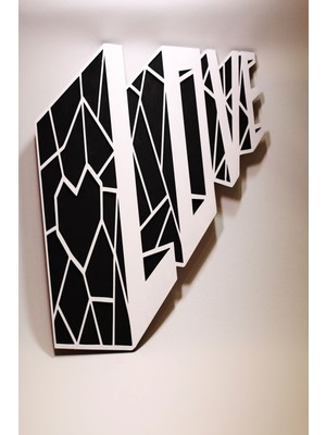 Siyah Love Duvar Dekoru, Şık ve Modern Tasarım