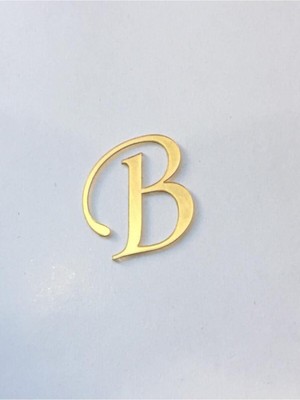 Altın Renkli 30 cm Baş Harf Aynalı Pleksi Dekorasyon B Harfi