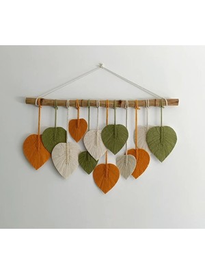 Çok Renkli Makrome Duvar Süsü, Sıcak ve Şık Dekorasyon Parçası