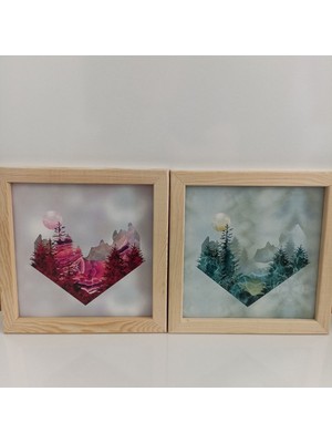 Mistik Dekor Paneli Çiftli Kahverengi, Şık ve Zarif Ev Dekoru Seti