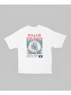 Killua Zoldyck Hunter x Hunter Baskılı Unisex Oversize Anime Dizi Karakter Tişört