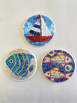 Yaz Temalı 3'lü Duvar Dekoru, Beyaz, Şık ve Neşeli Ev Süsleri