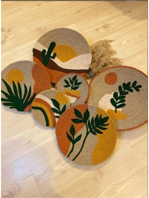 Kahverengi Afrika Desenli Duvar Tablosu, Şık ve Sıcak Dekorasyon Için Ideal.