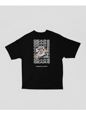 Tasarım Monkey D. Luffy Gear 5 Baskılı Unisex Oversize Anime Dizi Karakter Tişört