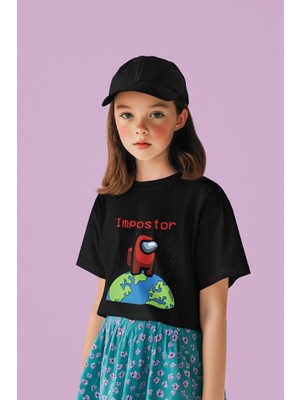 Among Us Impostor Baskılı Unisex Oyun Çocuk Tişört (1-12 Yaş)
