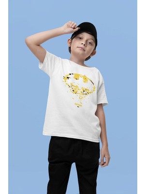 Tasarım The Batman Baskılı Unisex Film Kahramanı Çocuk Tişört (1-12 Yaş)