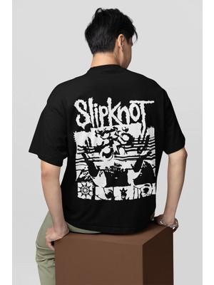Slipknot Müzik Grubu Baskılı Unisex Oversize Tişört
