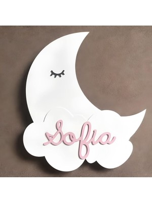 Beyaz Bulut Ahşap Led'li Çocuk Odası Dekoru, Eğlenceli ve Güvenli Aydınlatma