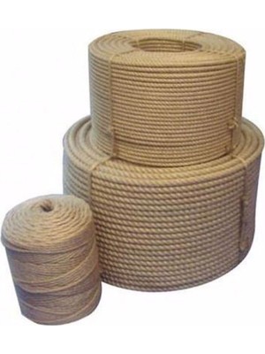 Turuncu 3mm 100M Jüt Halat Dekoratif Hasır Kendir Ip