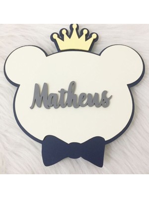 Özelleştirilebilir Ahşap Çocuk Odası Dekoru, Sevimli ve Eğlenceli Tasarım