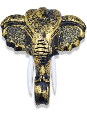 Ahşap Fil Figür, Dekoratif Duvar Objesi, Sanat Eseri, Ev Dekoru