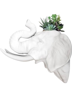 Fil Figürlü Duvar Saksısı, Şık ve Modern Iç Dekorasyon Aksesuarı