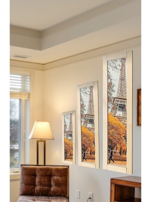 Şık 3’lü Ofis Dekor Aynası Seti, Kahverengi, Modern Tasarım, Farklı Boyutlar