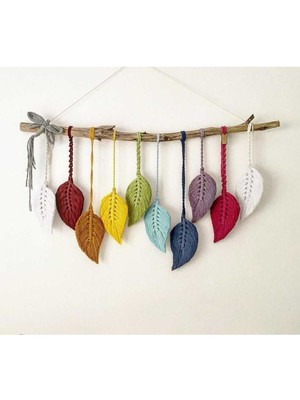 Renkli Makrome Yaprak Duvar Dekoru, Bohem Şık ve Güzel Tasarım