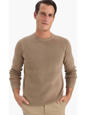 DeFacto Standart Fit Bisiklet Yaka Triko Kazak A8458AX25WN