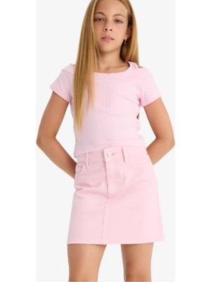 DeFacto Kısa Kollu Tişört Kız Çocuk G0169A825HS