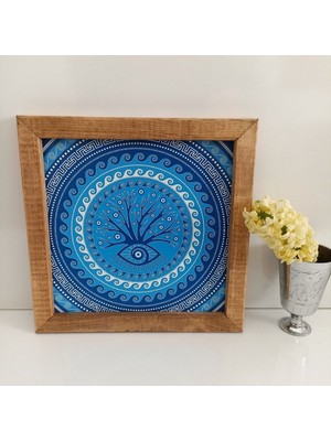 Kahverengi Nazar Mandala Dekorasyon, Salon Şıklığına Zarif Dokunuş