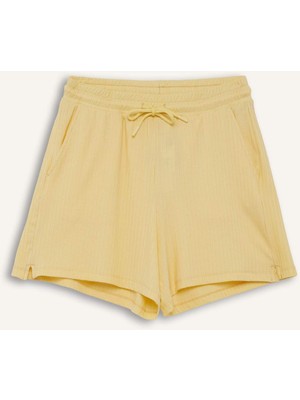 DeFacto Standart Fit Sporcu Kısa Paça Ribana Şort F6898AX25SM