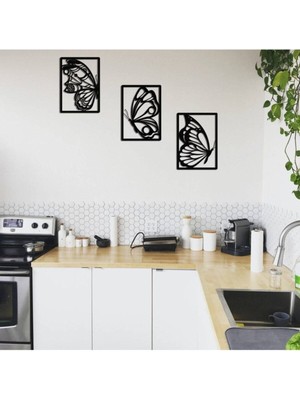 Kelebek Temalı Ahşap Dekoratif Duvar Süsü, Zarif ve Şık Tasarım