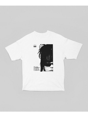 Tasarım Billie Eilish Baskılı Unisex Oversize Şarkıcı Tişört