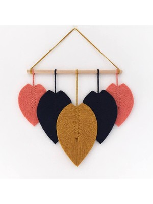 Renkli Makrome Duvar Süsü, Şık ve Sıcak Dekorasyon Parçası