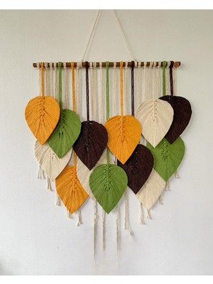 Renkli Makrome Duvar Süsü, Şık ve Sıcak Dekoratif Parça