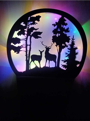 Siyah Ledli Ahşap Duvar Dekoru, Şık ve Doğal Tasarım, Evinizde Sıcaklık Sağlar.