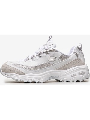Skechers D'lites Kadın Sneakers 13155 Wsl Beyaz Düz Taban Nefes Alabilir Yapı ile Günlük Kullanıma Uygun