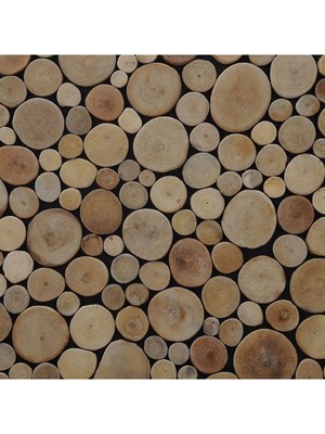 3D Masif Ahşap Karo ART076 Kahverengi, Şık ve Doğal Dekorasyon Parçası