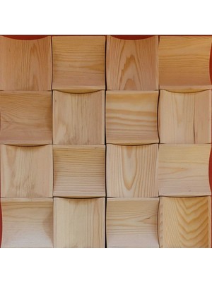 3 Boyutlu Masif Ahşap Karo, Kahverengi, Dayanaklı ve Şık Tasarım