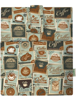 Kahve Pul 207-MONA Cepli Kitap Kılıfı 20X25