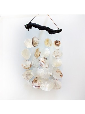 Pembe Ahşap Placuna Sarkaç, Şık ve Doğal Dekoratif Aksesuar