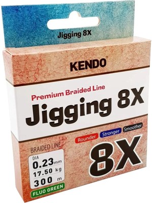 Kendo Jigging 8x Flash 300 mt Örgü Ip (Fluo Green) 0,20MM