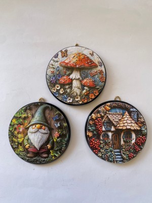 Doğa Temalı 3'lü Duvar Süsü, Şık ve Modern Dekoratif Ürün