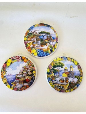 Yaz Temalı 3'lü Duvar Süsü, Beyaz, Dekoratif ve Şık Tasarım