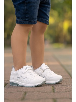 Unisex Çocuk Cırtlı Bağcıklı Sneaker Günlük Spor Ayakkabı