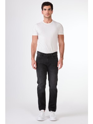 Dufy Erkek Slim Fit Koyu Gri Jean