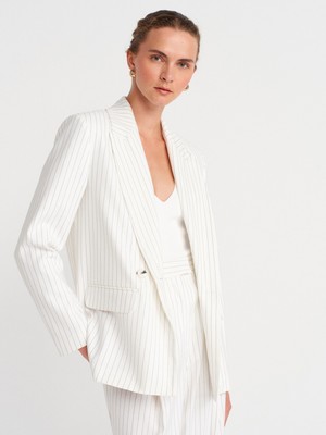 60767 Blazer Ceket-Beyaz