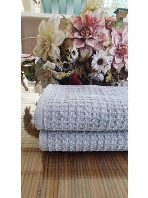 (2.li Gri Set) Dekoratif %100 Pamuk 50X75CM. El ve Yüz Havlusu ,mutfak Havlusu, Temizlik Bezi